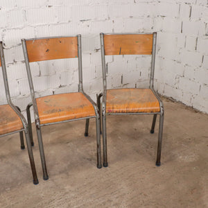 Set di 6 sedie scuola Mullca, Francia anni '60